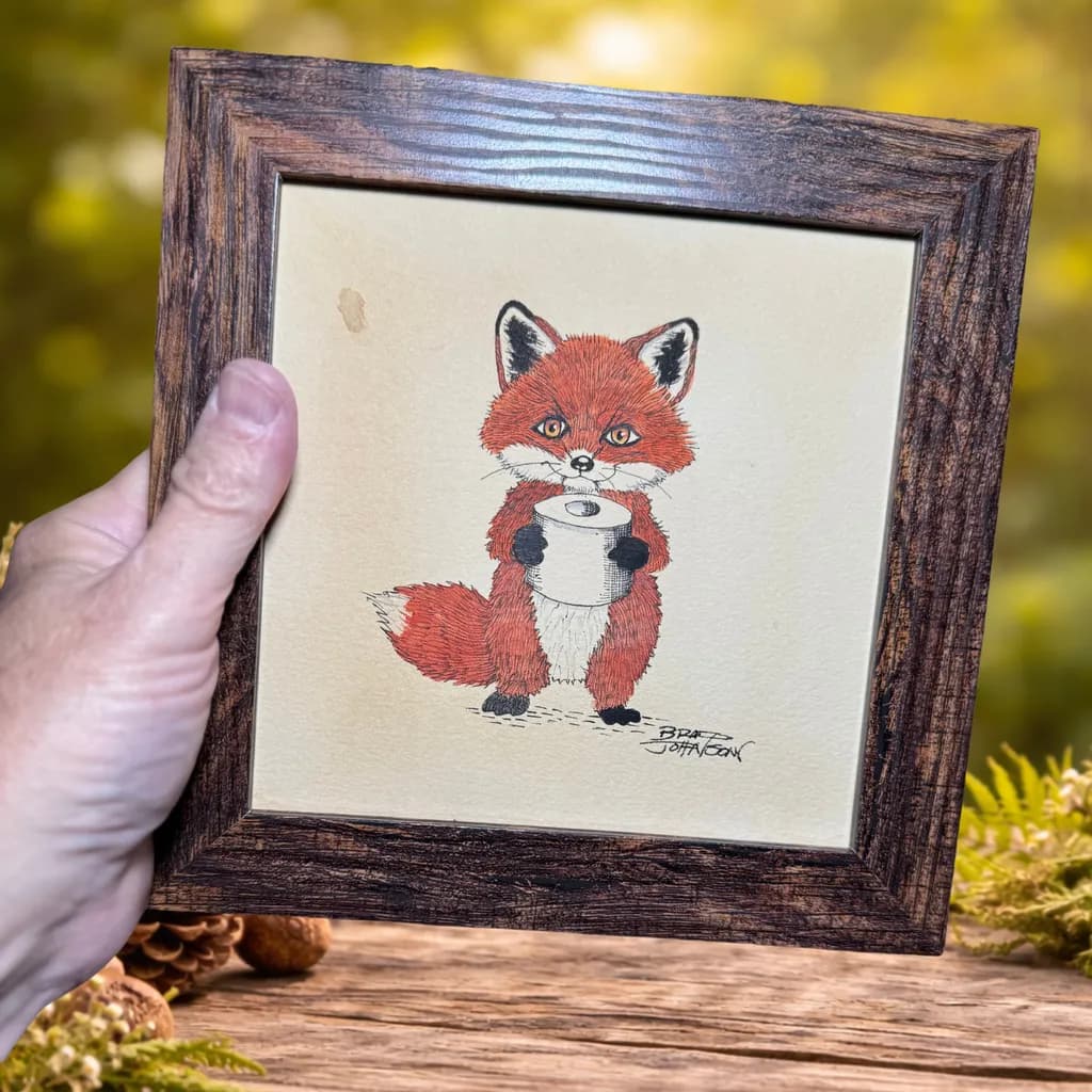 Fox with Toilet Paper