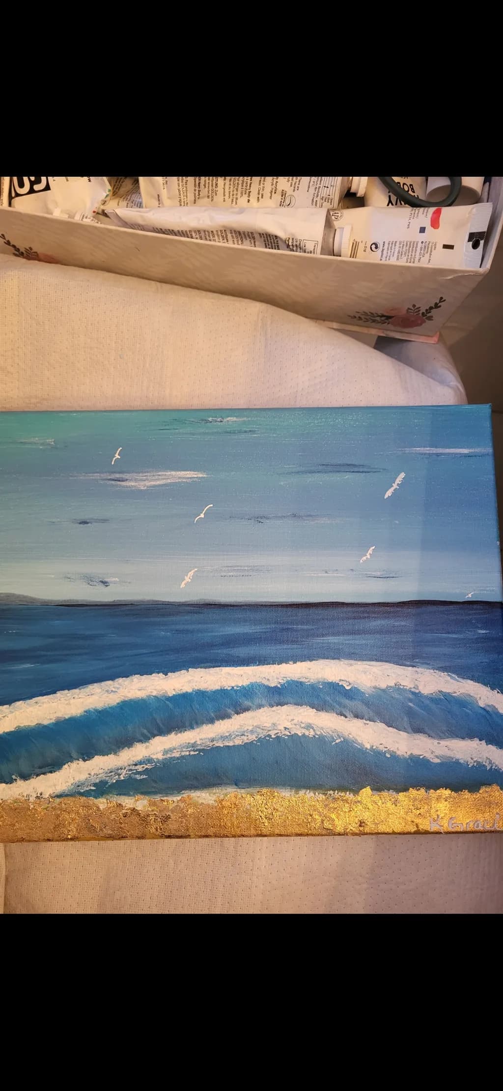 Whispers of the Ocean: A Serene Seascape with Golden Sands and Gentle Waves