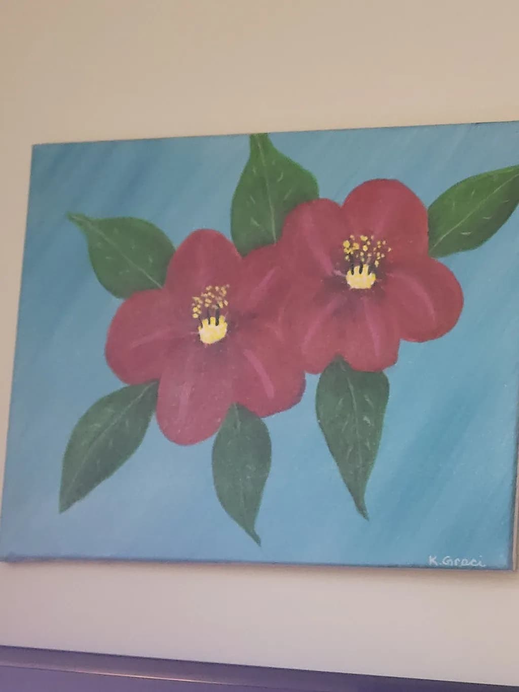 Blossoms of Serenity: A Vibrant Floral Embrace in Red and Green