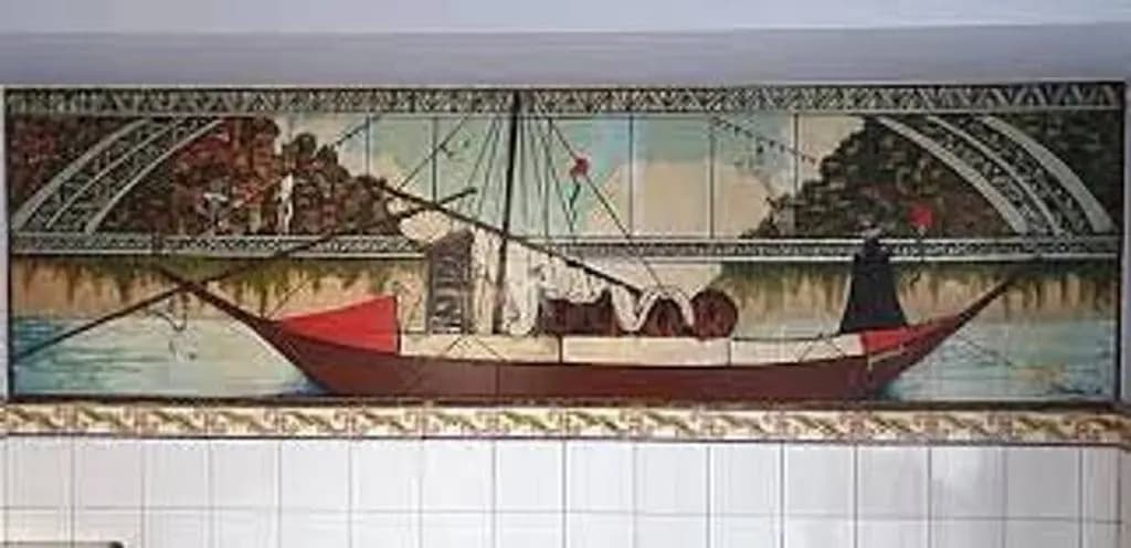 Boat Beneath Bridge Mosaic