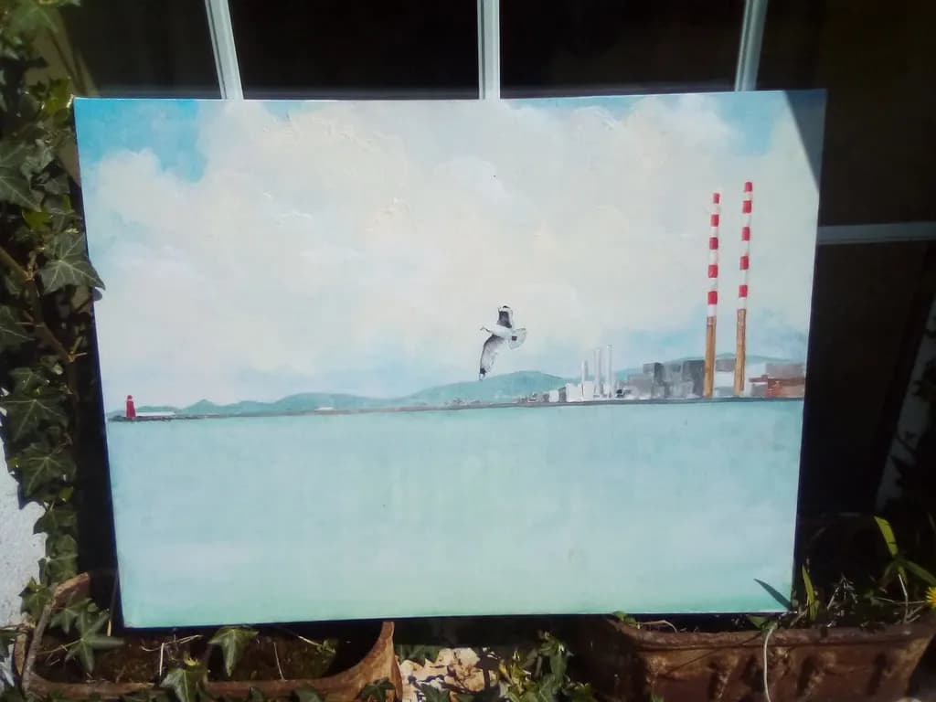Seagull Over Harbor