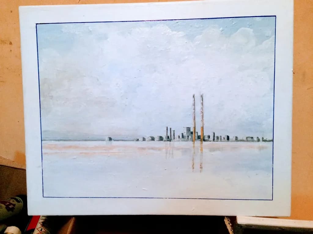 Industrial Skyline Reflection
