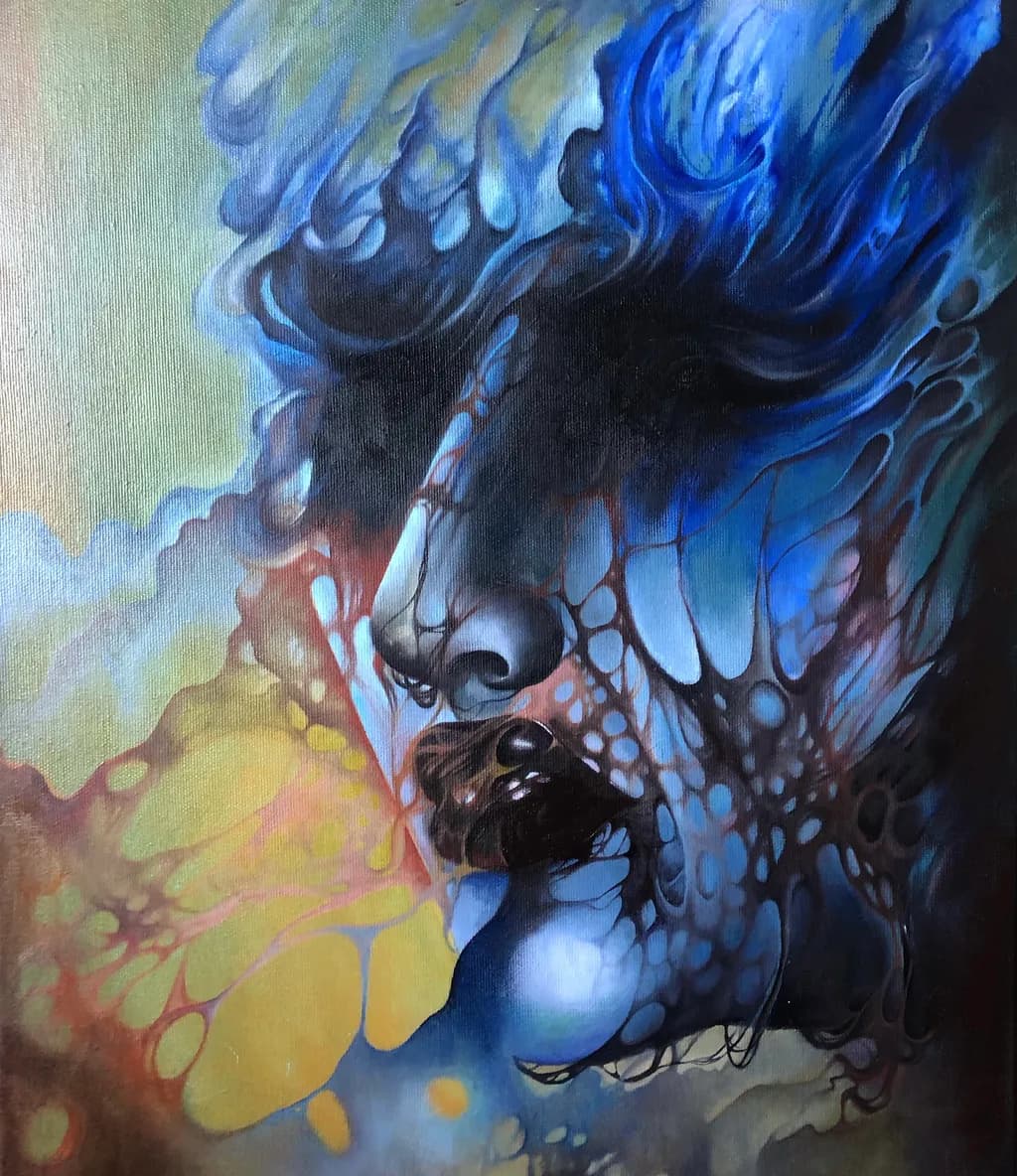 Blue Macaw Portrait