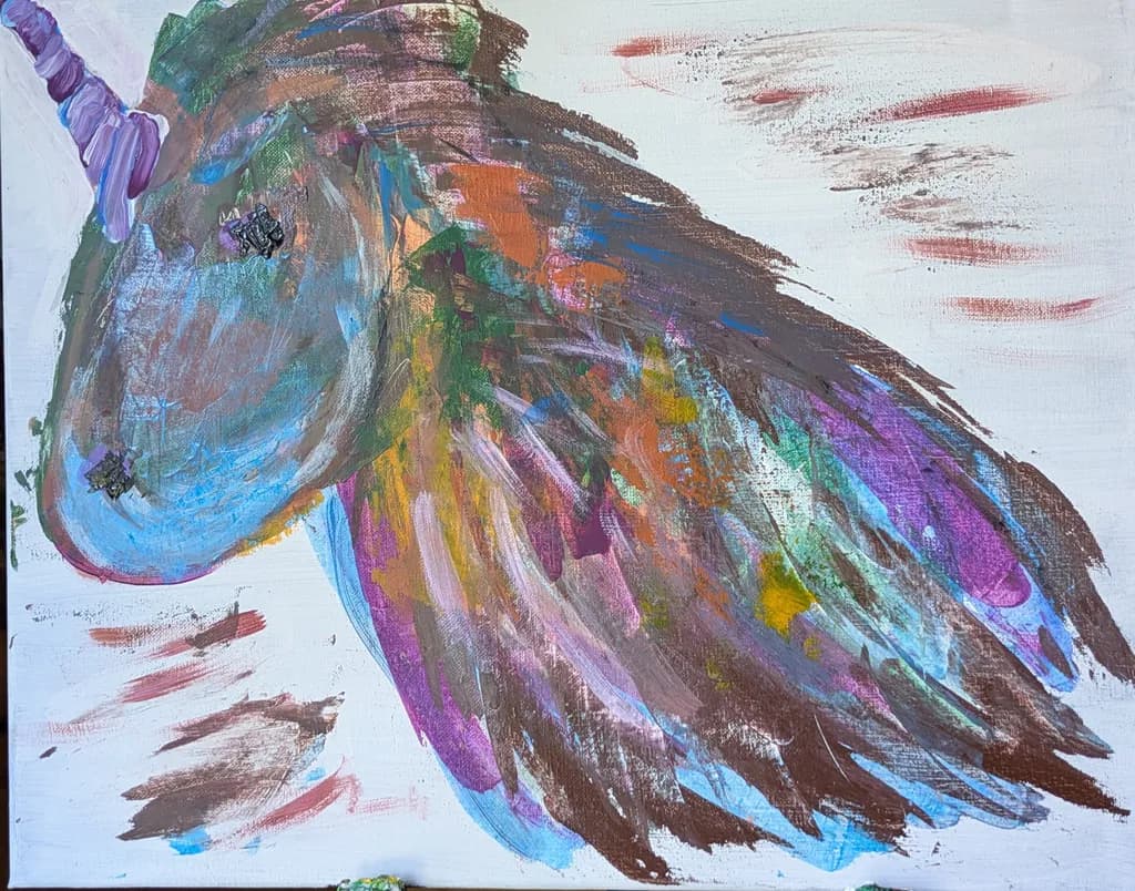 Colorful Unicorn Head