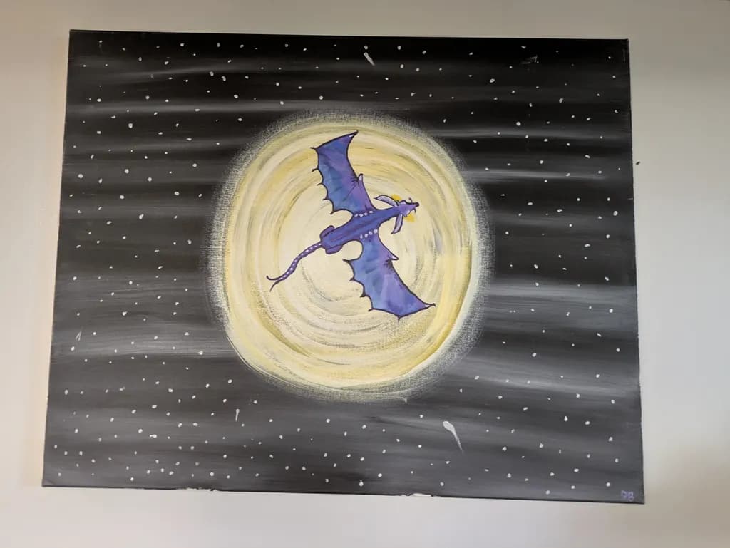 Moonlit Dragon Flight