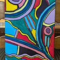 Vibrant Whirls: A Dance of Color and Form