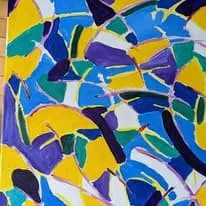 Vibrant Geometric Harmony: An Abstract Celebration of Color and Form