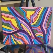 Vibrant Flow: A Dance of Colorful Curves and Lines