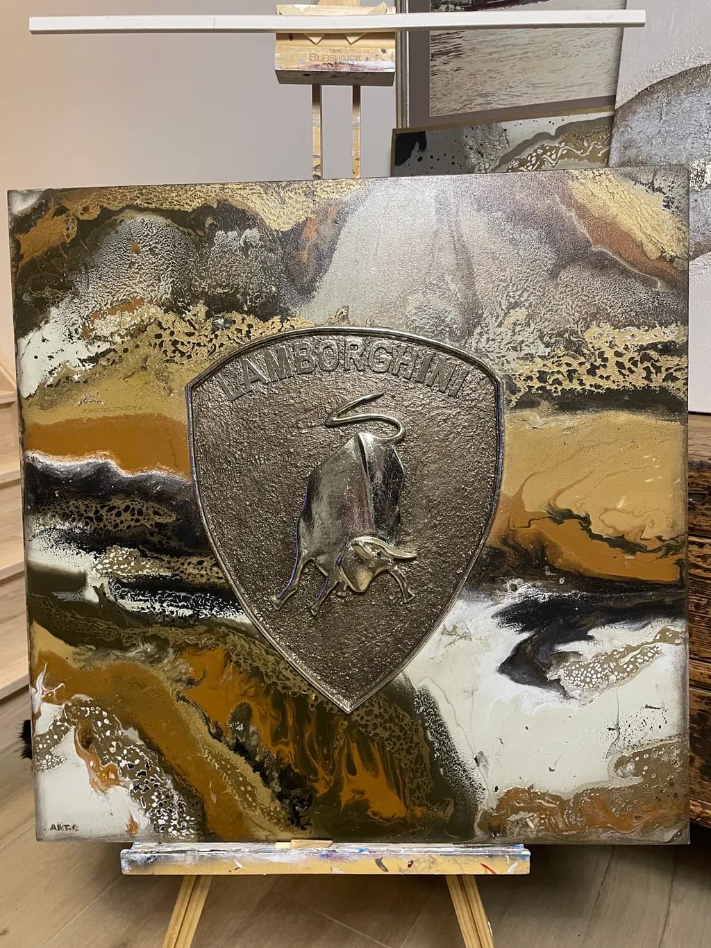 Metallic Bull Emblem