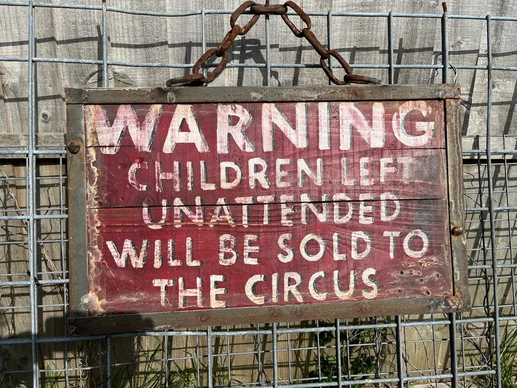 Circus Warning Sign