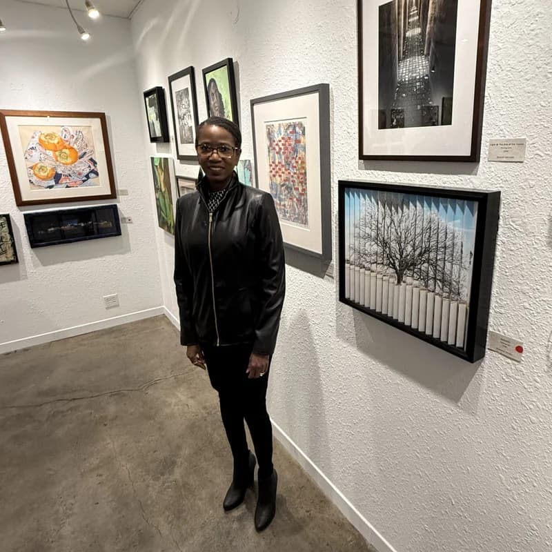 At reception of "Past-Present-Future" Exhibition in Sonoma, CA