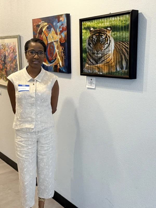 At reception of "Into The Wild" Exhibition in Concord, CA