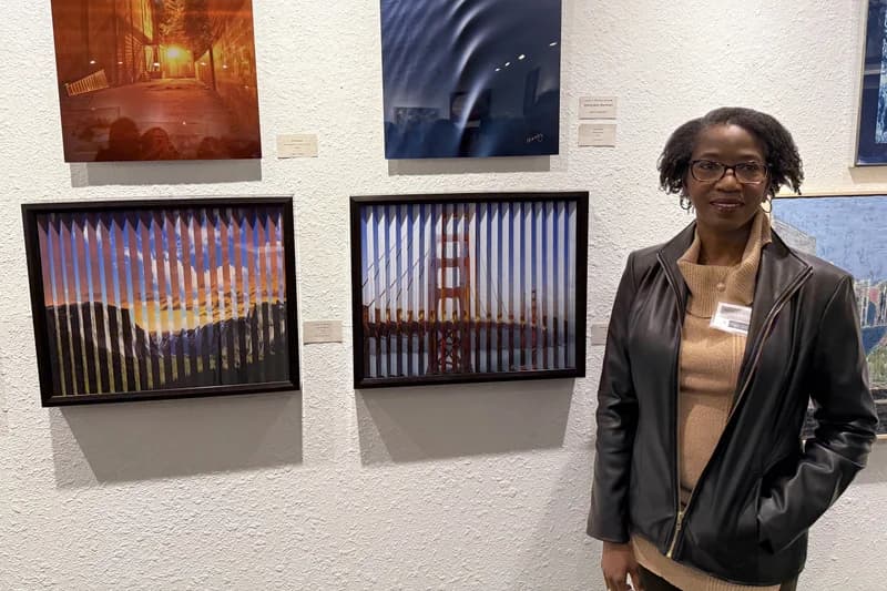 At reception of "Passages" Exhibition in Sonoma, CA