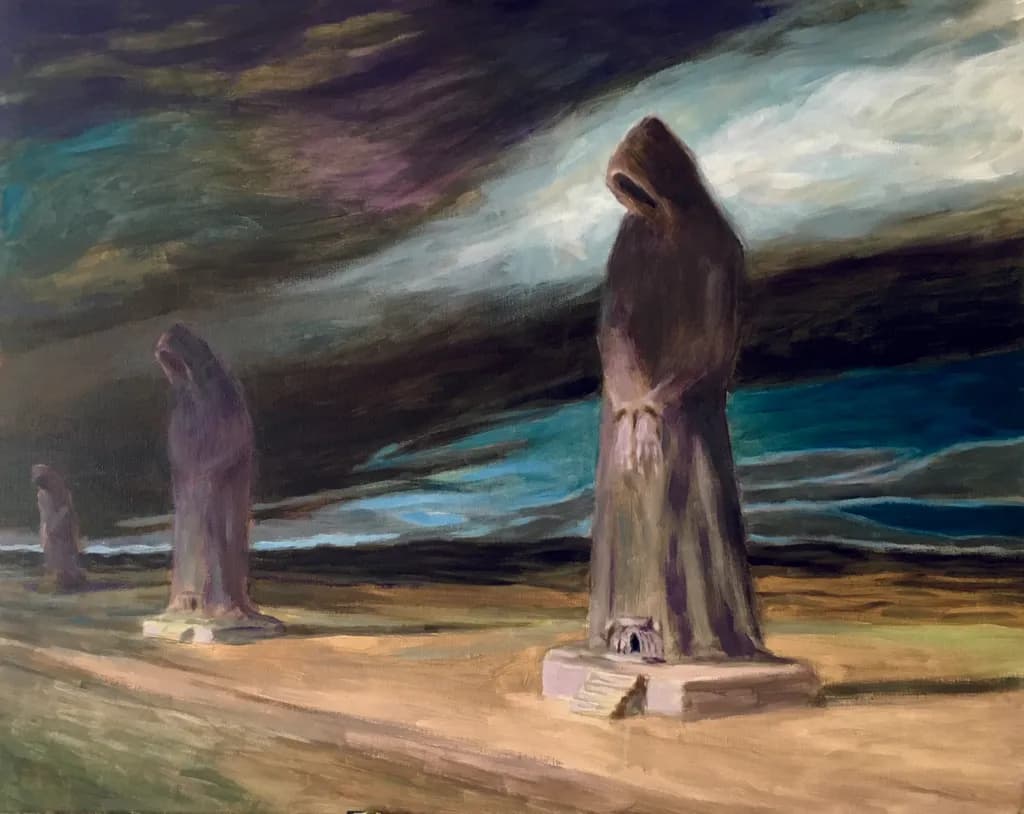 Whispers of the Forgotten: Shadows Beneath the Stormy Sky