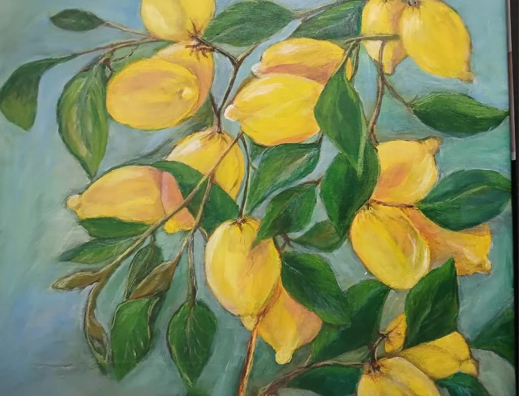 Lemon Grove Symphony: A Vibrant Dance of Yellow and Green