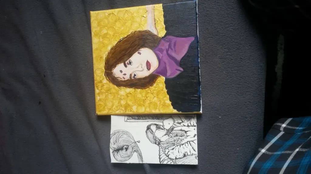 Golden Whispers: An Abstract Portrait of Emotion and Identity