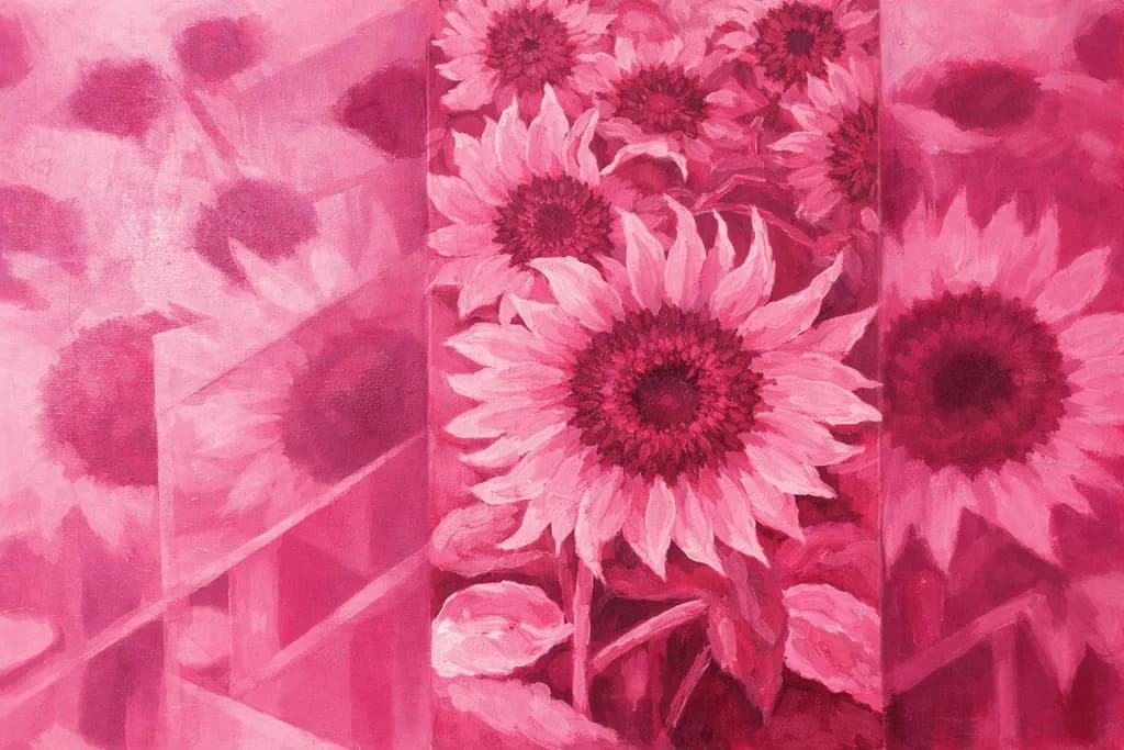 Pink Sunflower Symphony
