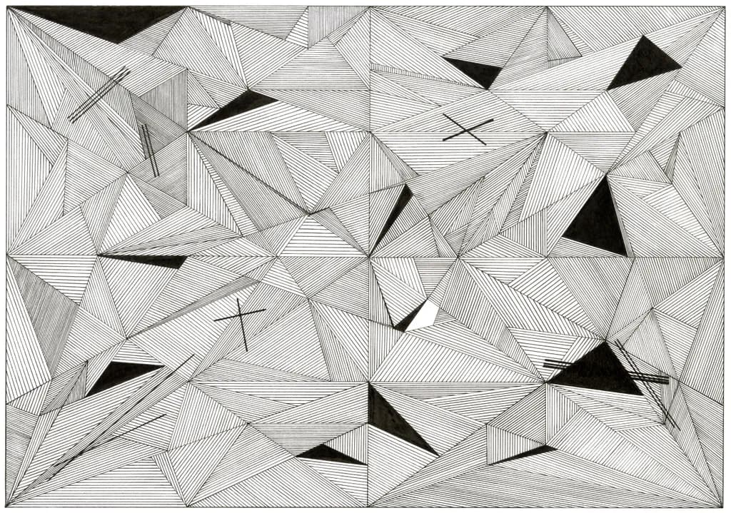 Geometric Harmony: A Monochrome Exploration of Abstract Lines and Patterns
