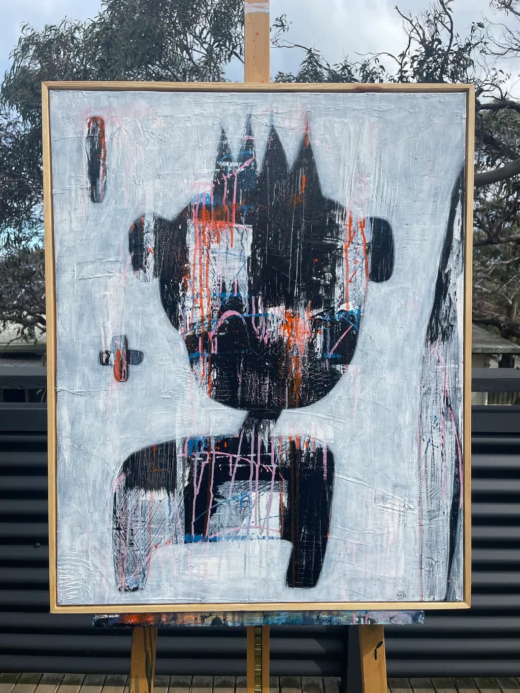 Whimsical Shadows: A Playful Exploration of Form and Color in Abstract Art