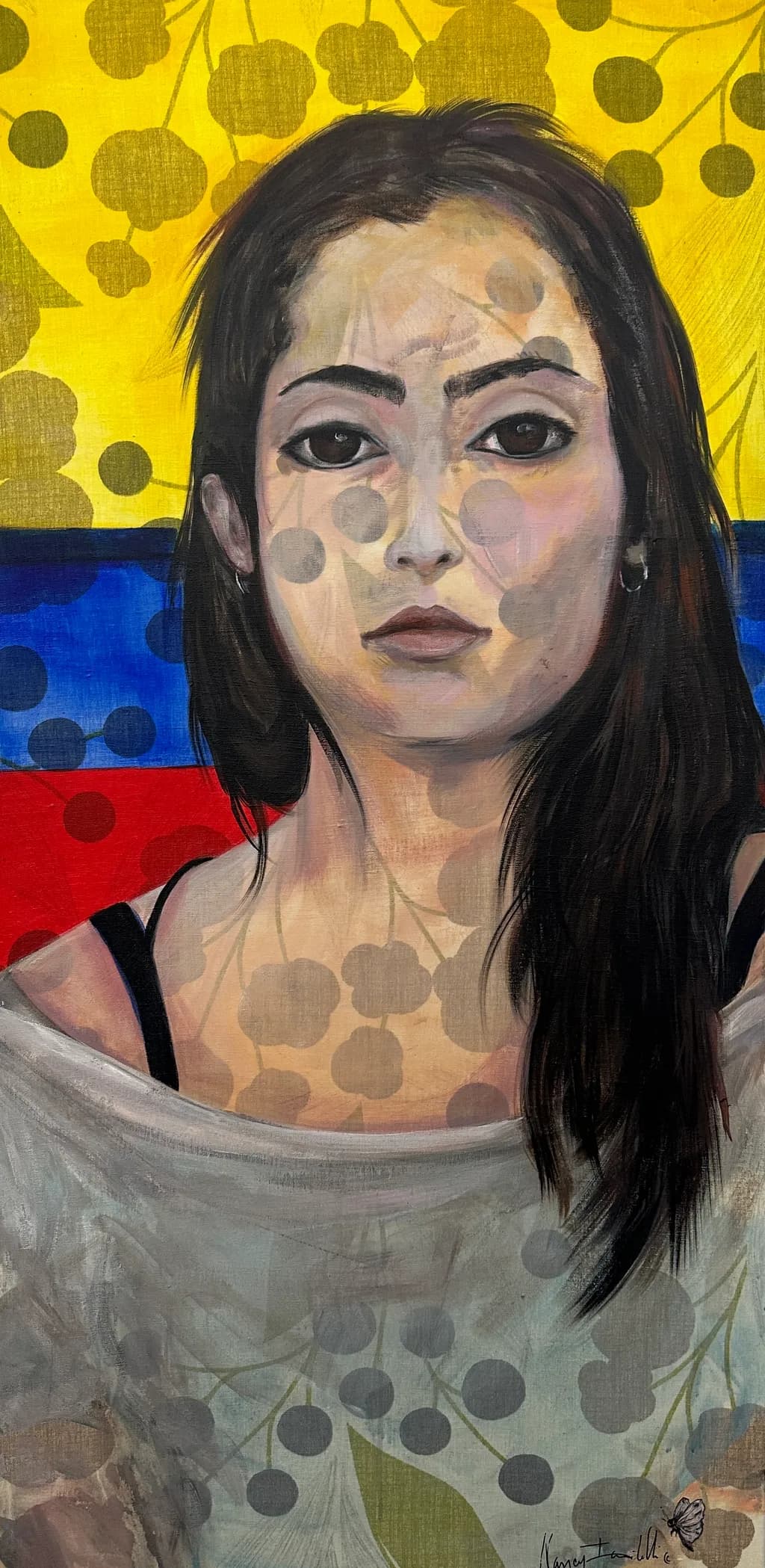 Colombian Woman with Flag Colors