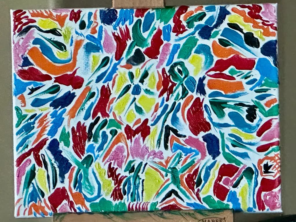 Vibrant Chaos: An Expressive Journey Through Colorful Abstraction