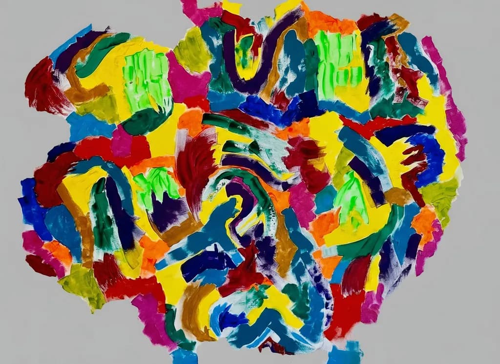 Vibrant Chaos: An Expressionist Journey Through Color and Emotion