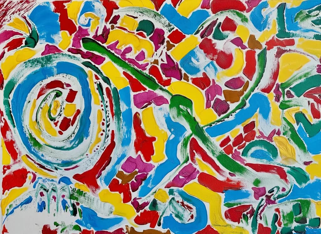 Vibrant Whirl: A Dance of Color and Emotion