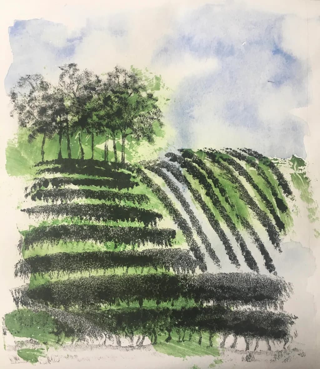 Whispers of the Green Hills: A Serene Landscape of Rolling Fields and Trees