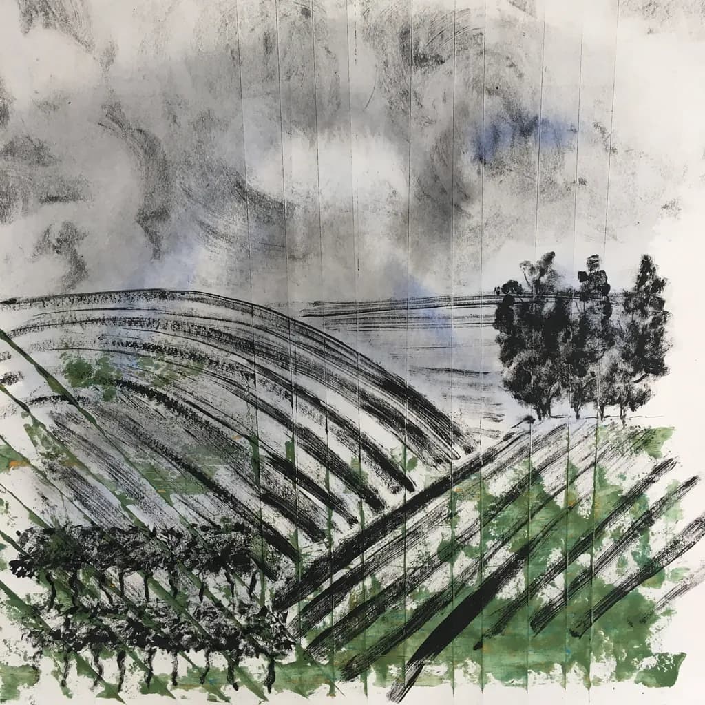 Whispers of the Rolling Hills: A Monochrome Landscape Journey