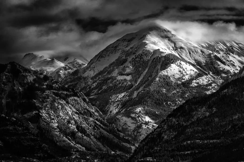 Shadowed Peaks Panorama
