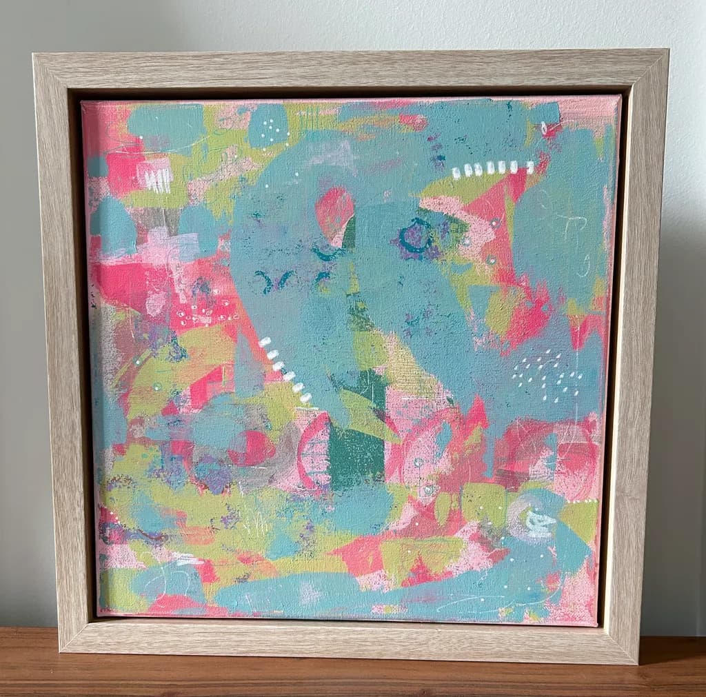 Whimsical Harmony: A Dance of Color and Texture in Abstract Art