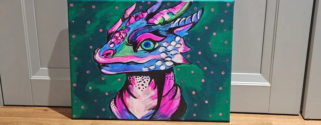 Colorful Dragon Portrait
