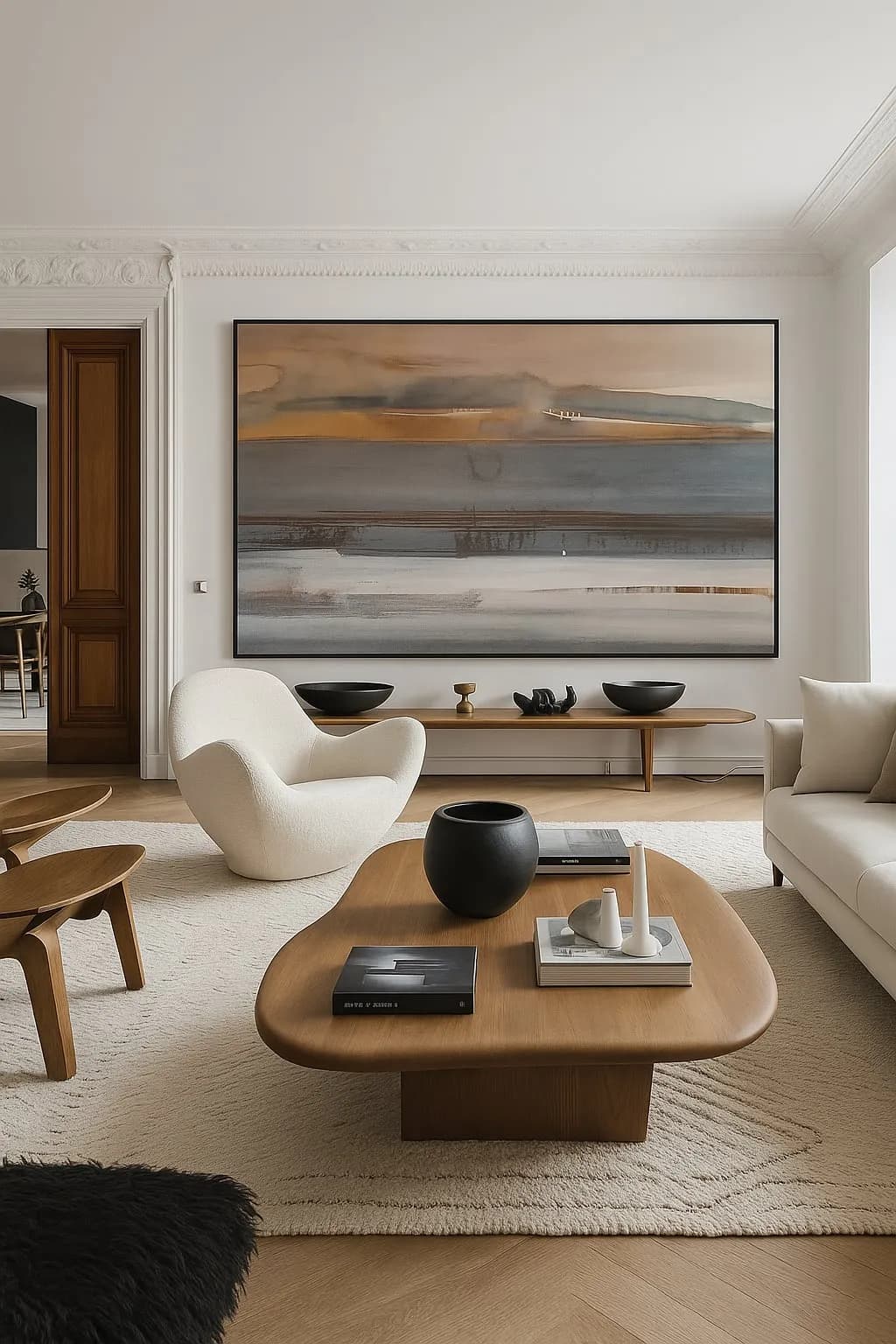 Serenity in Earth Tones: A Contemporary Landscape for Modern Living Spaces