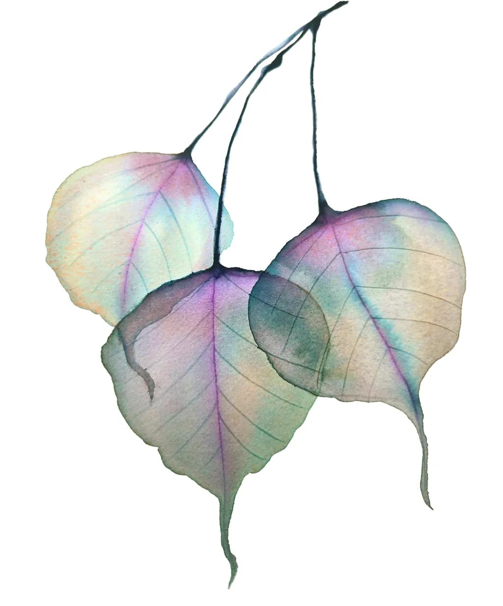 "Three Aspen Leaves"