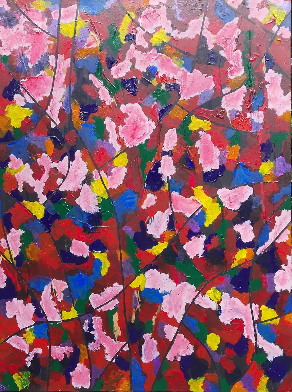 Vibrant Blossoms: A Kaleidoscope of Colorful Petals in Abstract Harmony