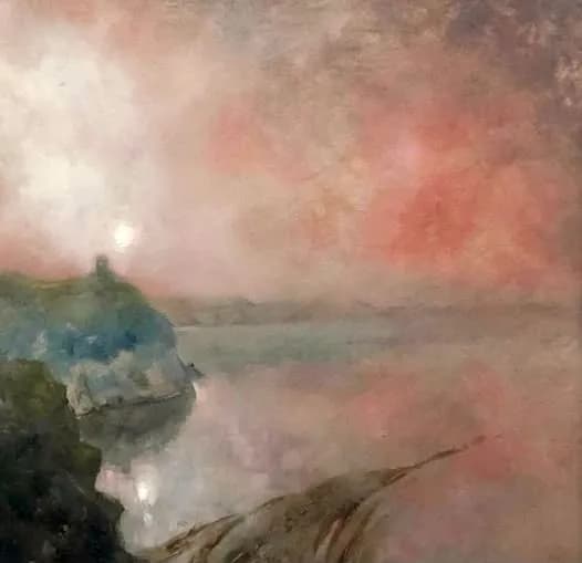 Whispers of Serenity: An Abstract Reflection on Water and Sky