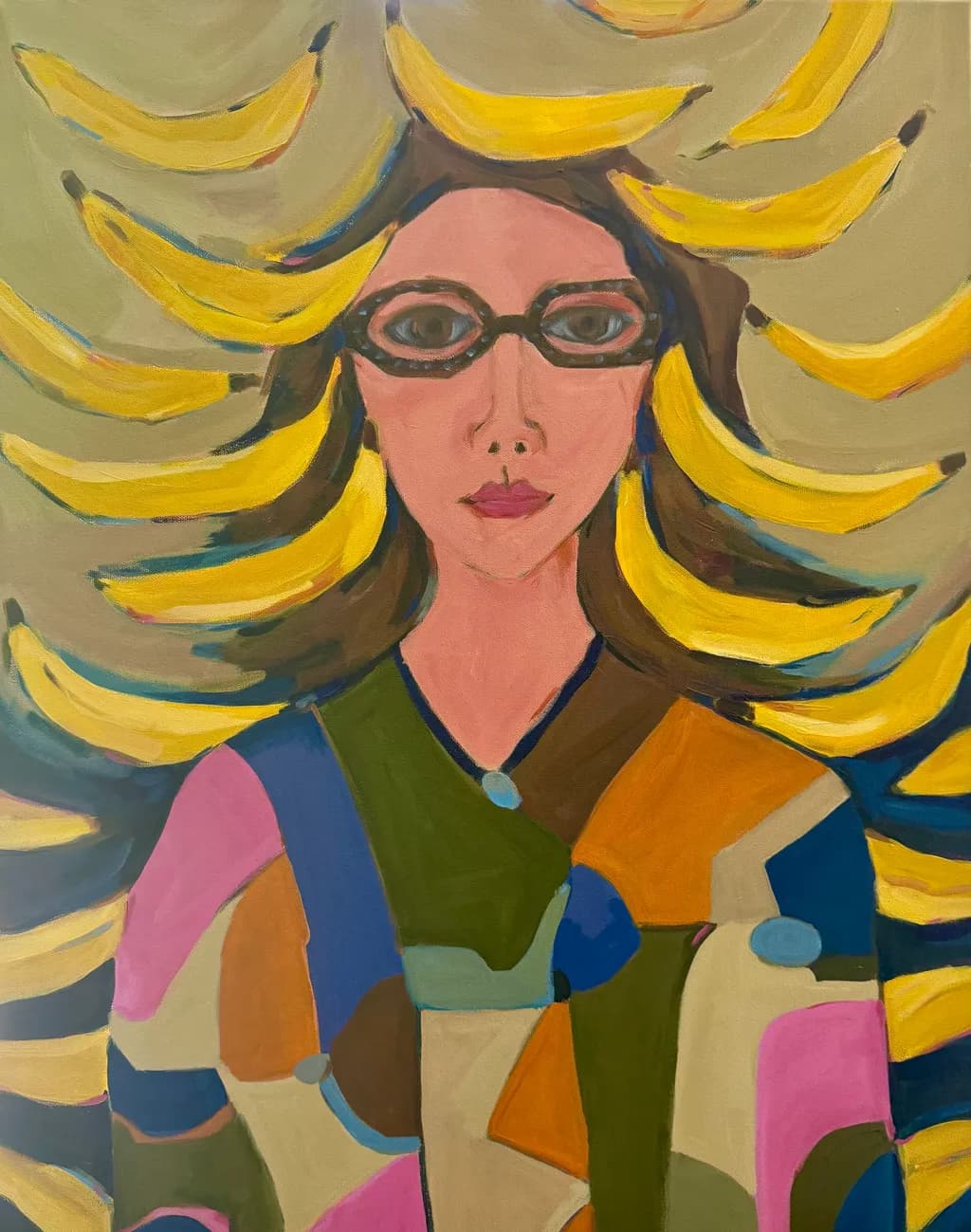 Banana Dreams: A Colorful Portrait of Whimsy and Identity