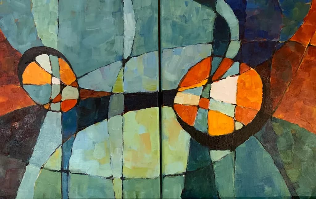 Vibrant Harmony: A Dance of Color and Form in Abstract Expressionism