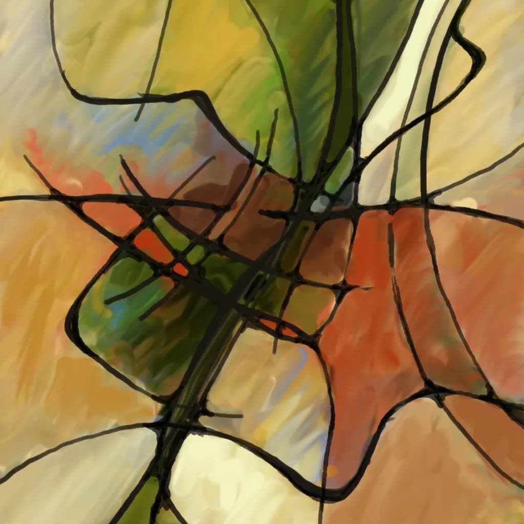 Vibrant Harmony: An Abstract Dance of Color and Form