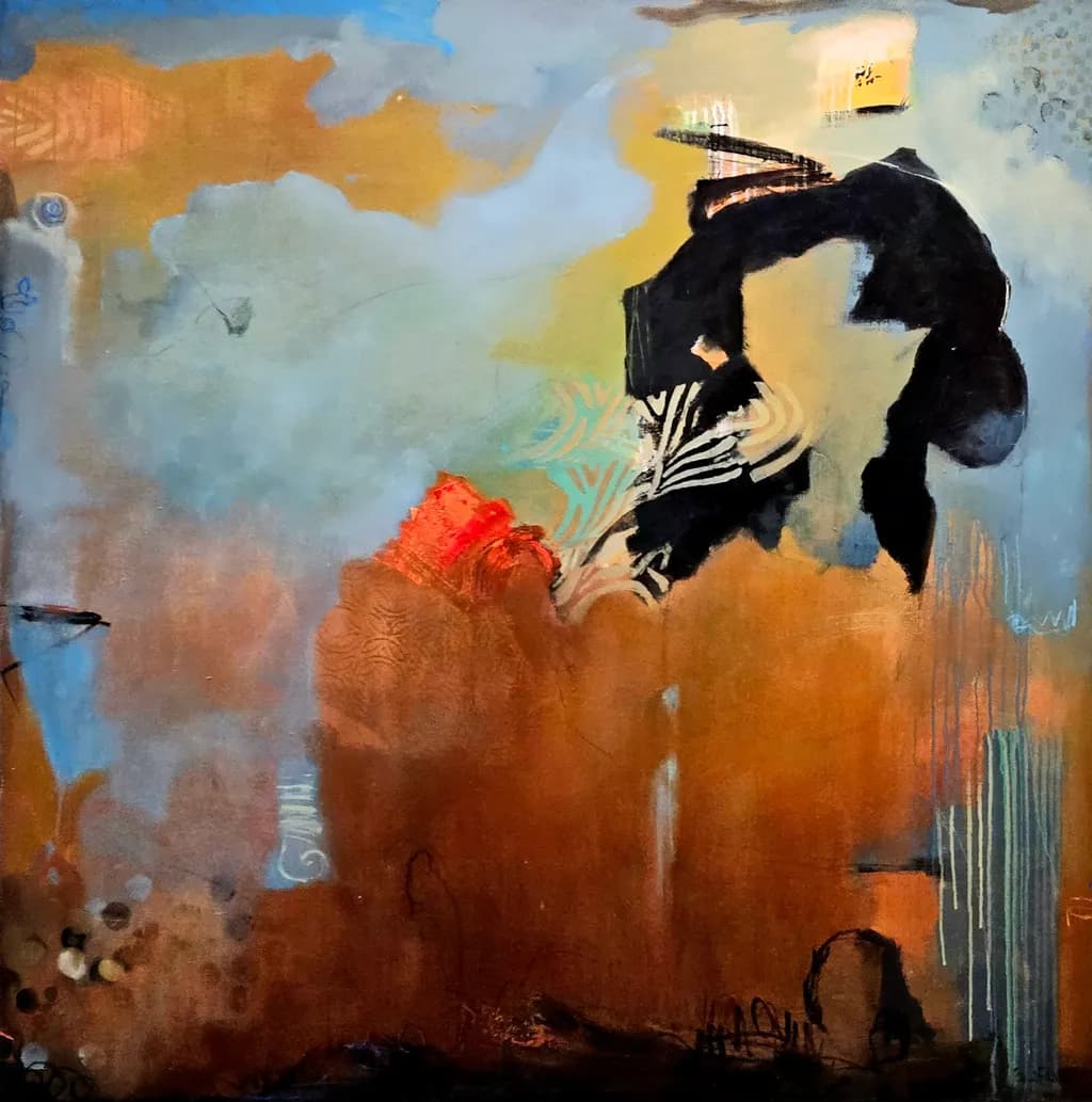 Vibrant Echoes: An Abstract Journey Through Color and Texture