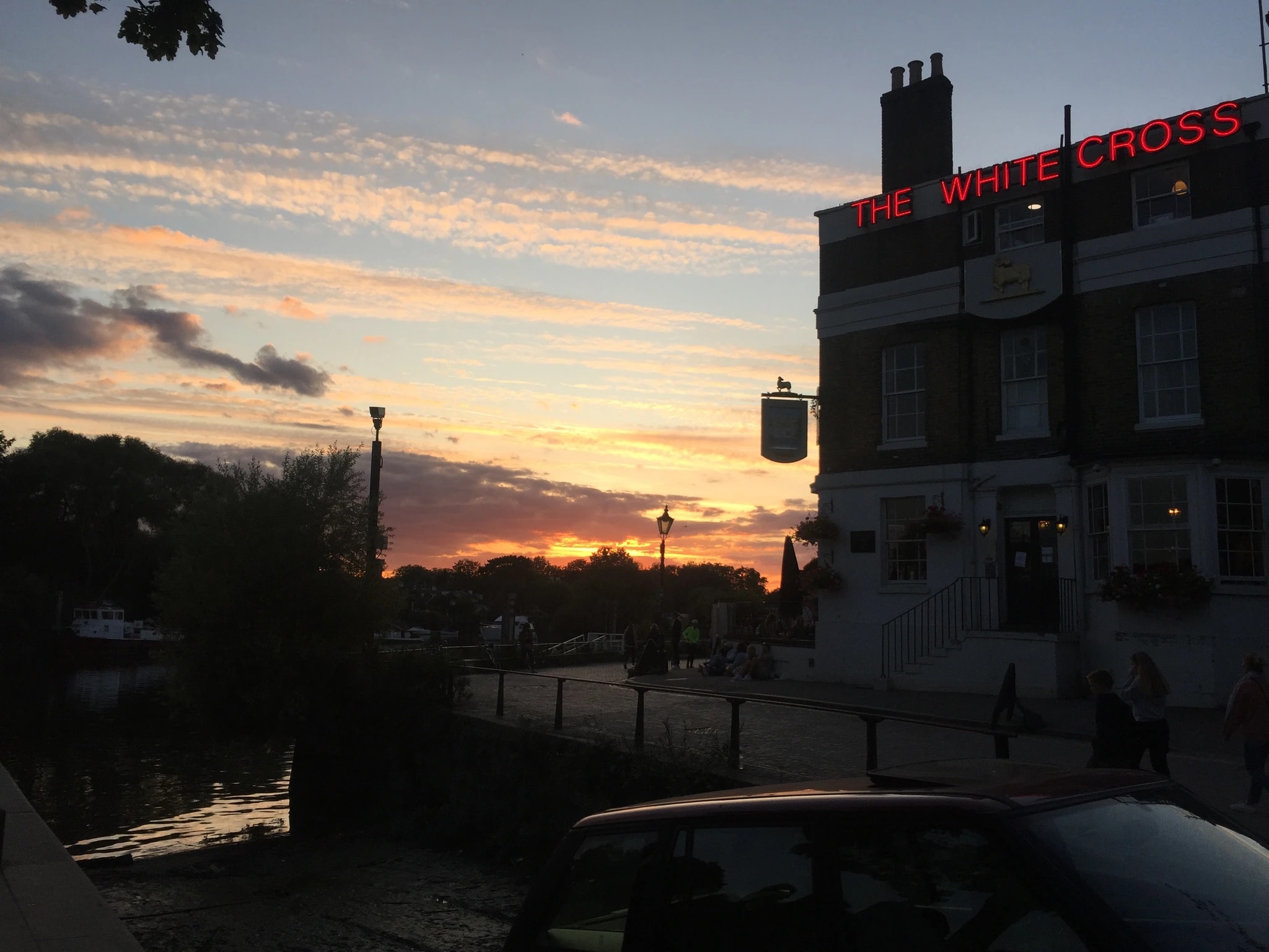 Sunset Serenity at The White Cross: A Tranquil Evening by the River