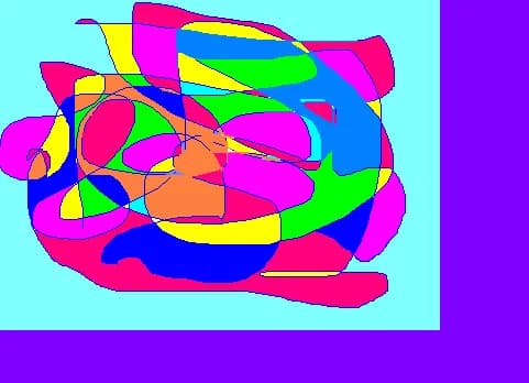 Vibrant Chaos: A Playful Dance of Geometric Colors