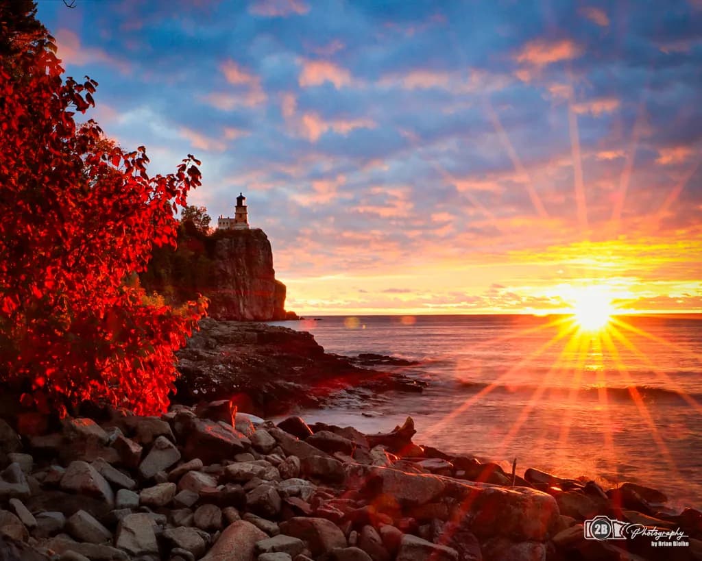 Whispers of Dawn: The Lighthouse's Embrace at Sunrise