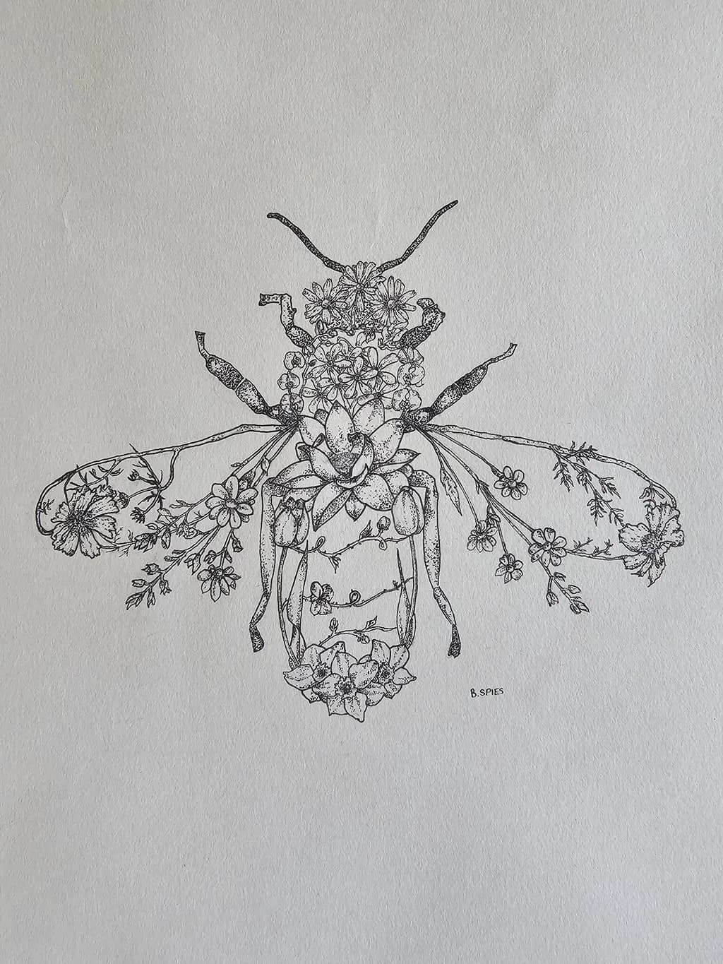 Floral Bee Harmony