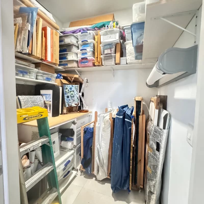 My newly organized artwork store room