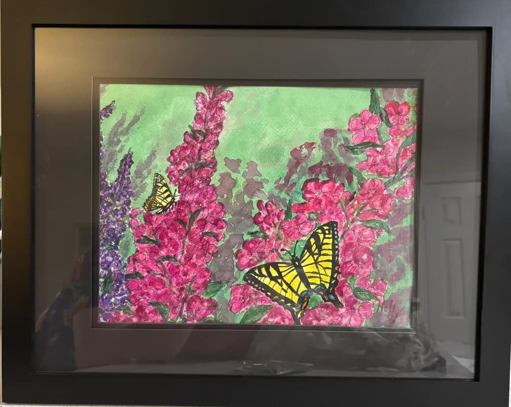 Yellow Swallowtails Among Blooms