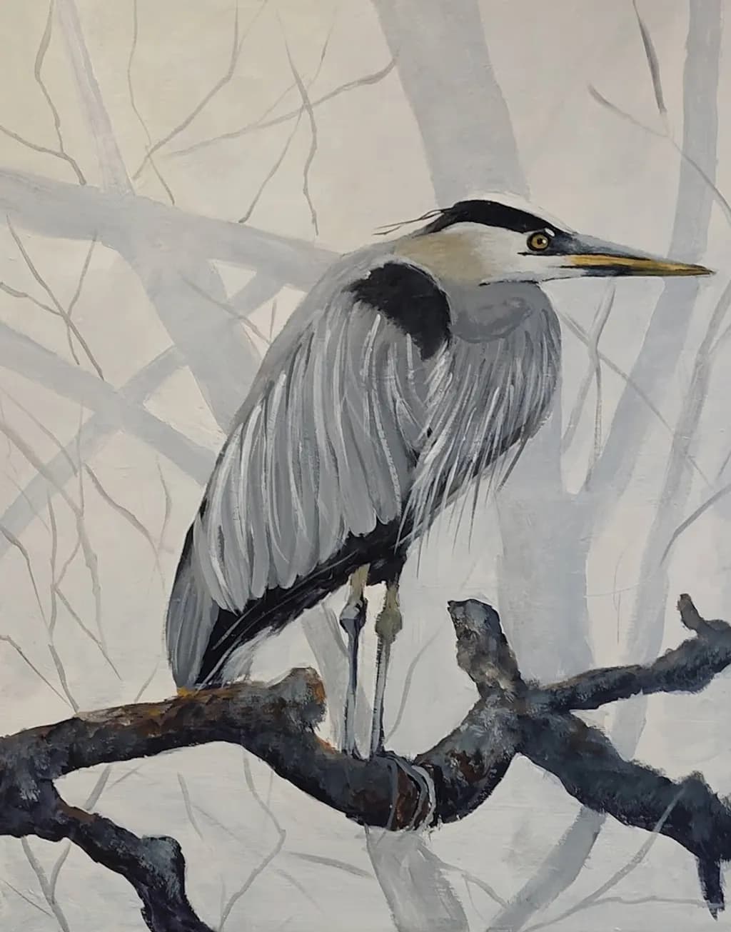 Perched Heron