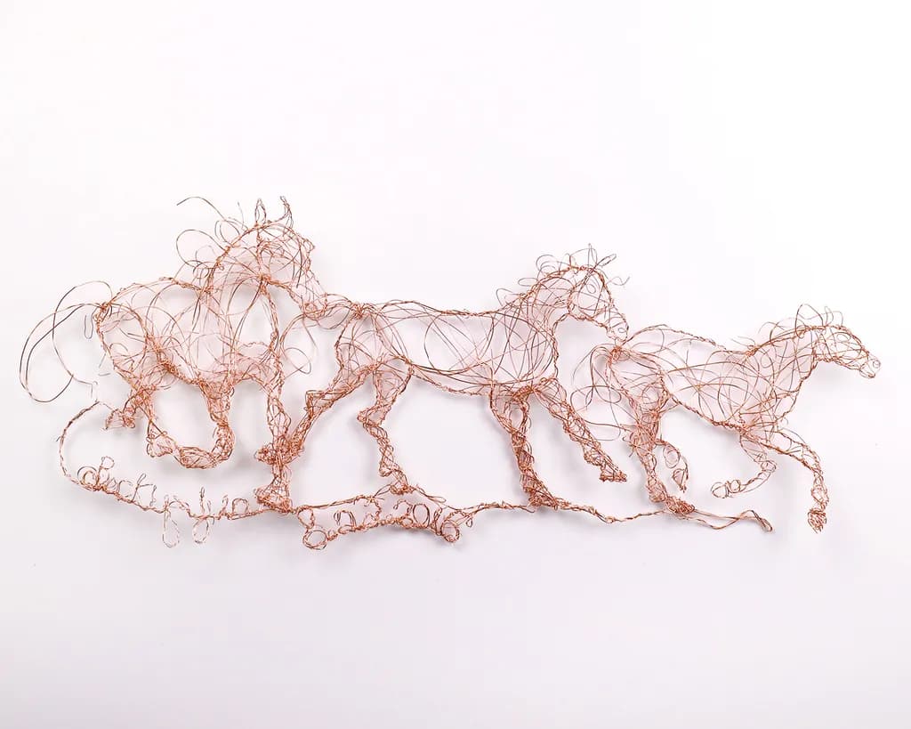 Galloping Grace: A Copper Wire Tribute to Equine Elegance