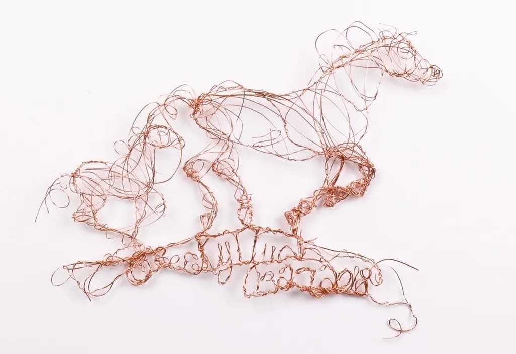 Galloping Grace: A Copper Wire Tribute to Equine Elegance