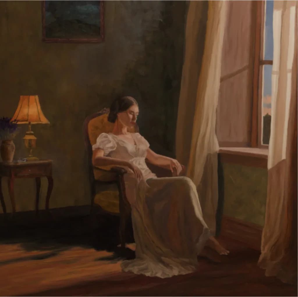 Whispers of Solitude: A Serene Moment in Elegance and Light